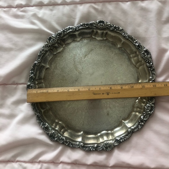 Beautiful vintage silver serving tray-
12” - Picture 2 of 4